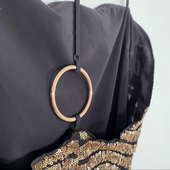 H:ours Lexie Midi Dress in Gold size XS - Picture 14 of 17